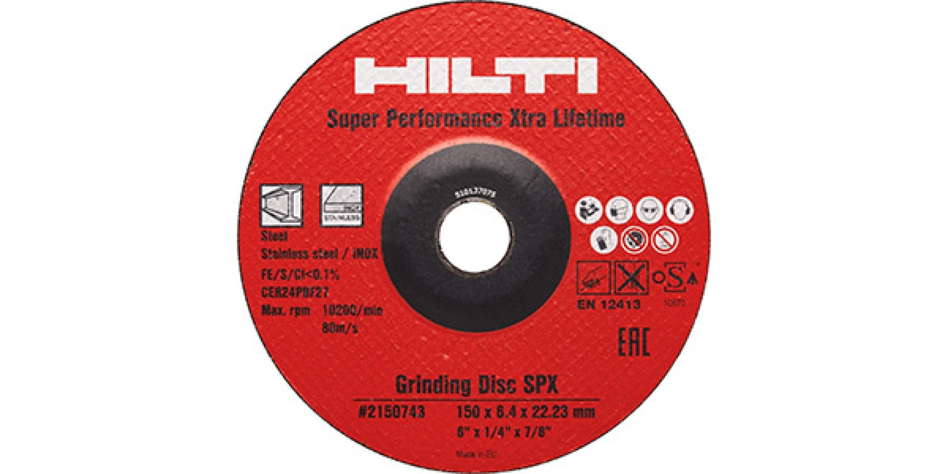 Ultimate abrasive grinding disc for metals featuring super-high removal rate and extra-long lifetime.