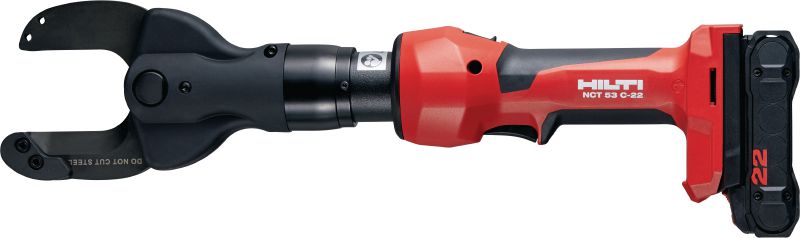 NCT 53 C-22 Аккумуляторный инструмент для резки медного и алюминиевого кабеля Аккумуляторный инструмент для резки медных и алюминиевых кабелей с диаметром до 2 │ 50 мм (платформа батарей Nuron)