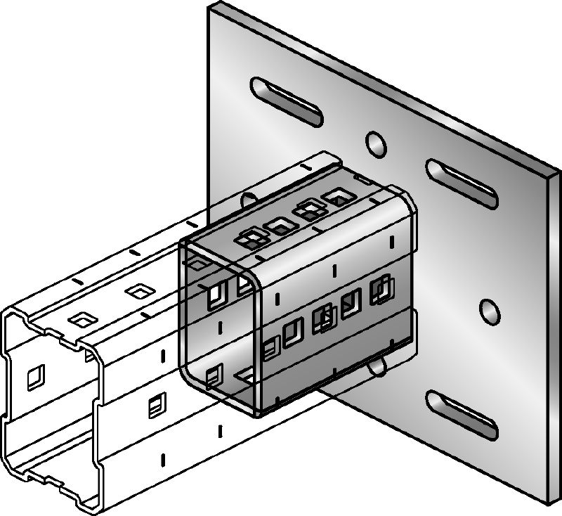 MIC-S Соединительный элемент Соединительный элемент для крепления балок для модульных конструкций к несущим стальным балкам