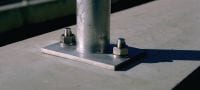 HSA-F HDG Анкер-клин Высокоэффективный клиновой анкер для регулярного использования при статических нагрузках в бетоне без трещин (горячеоцинкованный) Применения 1