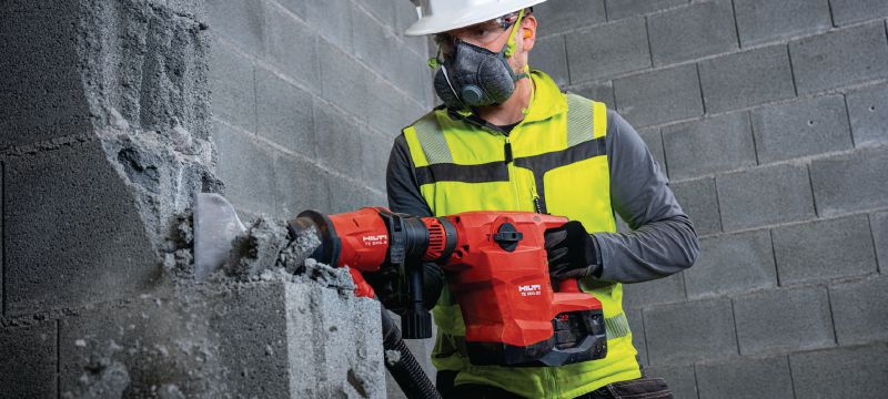 TE 500-22 SDS-Max Аккумуляторный обрубочный молоток Аккумуляторный отбойный молоток TE-Y (SDS Max) с системой активного подавления вибрации для штробления и долбления в бетоне и кирпичной кладке (платформа батарей Nuron) Применения 1