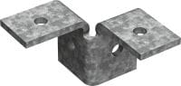 MT-C-T 3D/2 OC Двухкрыльчатый фитинг Двухкрыльчатый фитинг для соединения трех профилей в трехмерной конструкции, для монтажа вне помещений в условиях с низким уровнем загрязнения