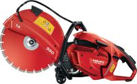 DSH 900-X Бензорез (350 мм) Мощный бензорез с двигателем 87 куб. см и с функцией быстрого старта – максимальный диаметр диска 350 мм для резки глубиной до 125 мм